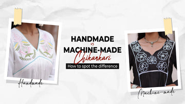 Handmade-vs.-Machine-Made-Chikankari-How-to-Spot-the-Difference The House of Indu