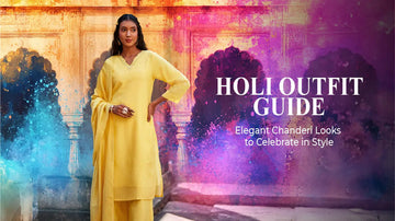 Holi-Outfit-Guide-Elegant-Chanderi-Looks-to-Celebrate-in-Style The House of Indu