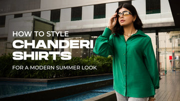 How-to-Style-Chanderi-Shirts-for-a-Modern-Summer-Look The House of Indu