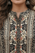 Black Printed Kurta Pant Set - The House of Indu