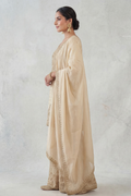 Elegant ivory gold festive ethnic wear for women