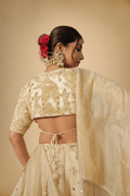 Golden Designer Lehenga Set with Dupatta - The House of Indu