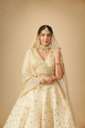 Golden Designer Lehenga Set with Dupatta - The House of Indu