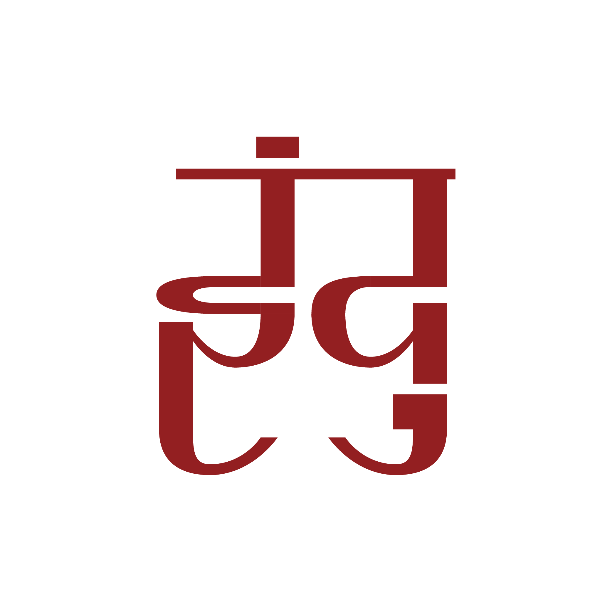 Red logo with a stylized 'S' and 'G' on a white background