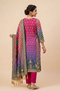 Multi-Color Printed Straight Kurta Pant Set with Dupatta for Women - The House of Indu