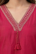 Pink Floral Printed Straight Cotton Kurta Pant Dupatta Set for Women - The House of Indu