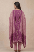 Purple Printed Kurta Pant Set with Dupatta for Women Ethnic Wear - The House of Indu