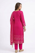 Rani Pink Bandhani Print Kurta Pant Dupatta Set for Women - The House of Indu