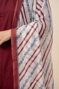 Red Cotton Suit Set for Women with Dupatta - The House of Indu