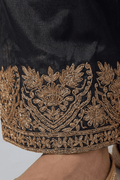 Rust Black Ombre Embroidered Kurta Set for Festive & Party Wear Women - The House of Indu