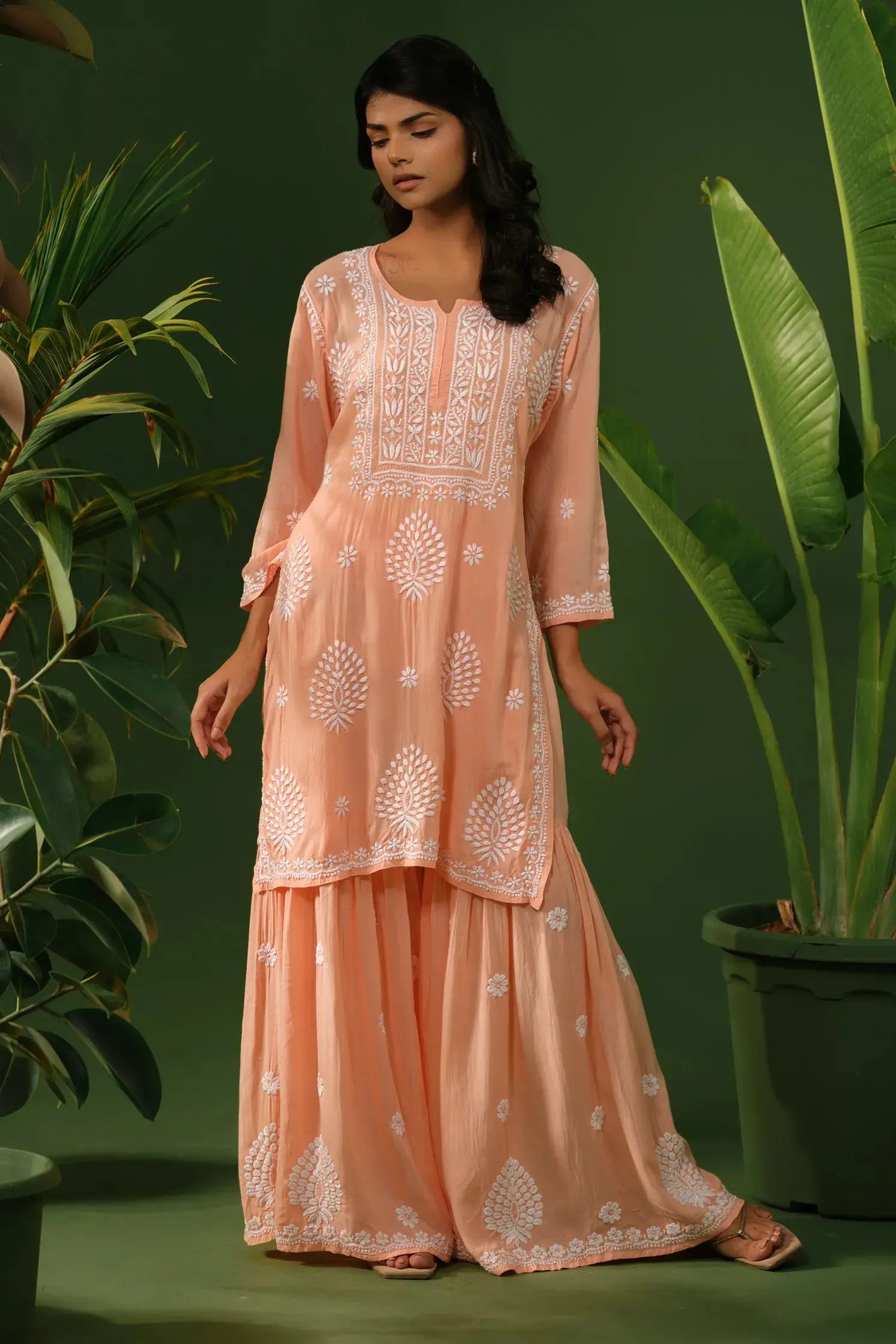 Cotton Chikankari Co-ord Set