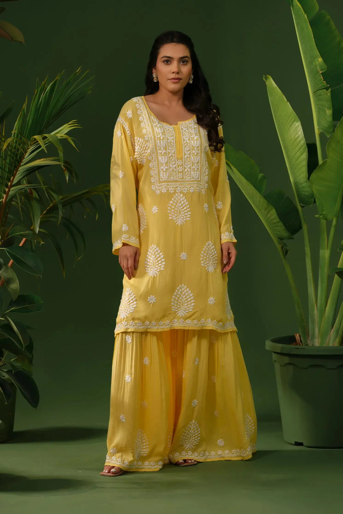 Cotton Chikankari Co-ord Set