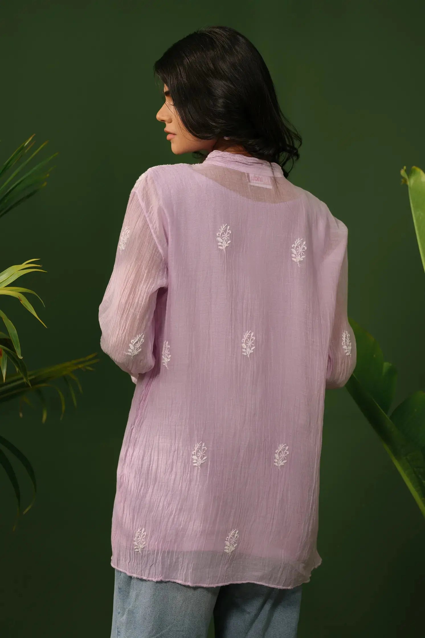 Mul Mul Chikankari Shirt The House of Indu