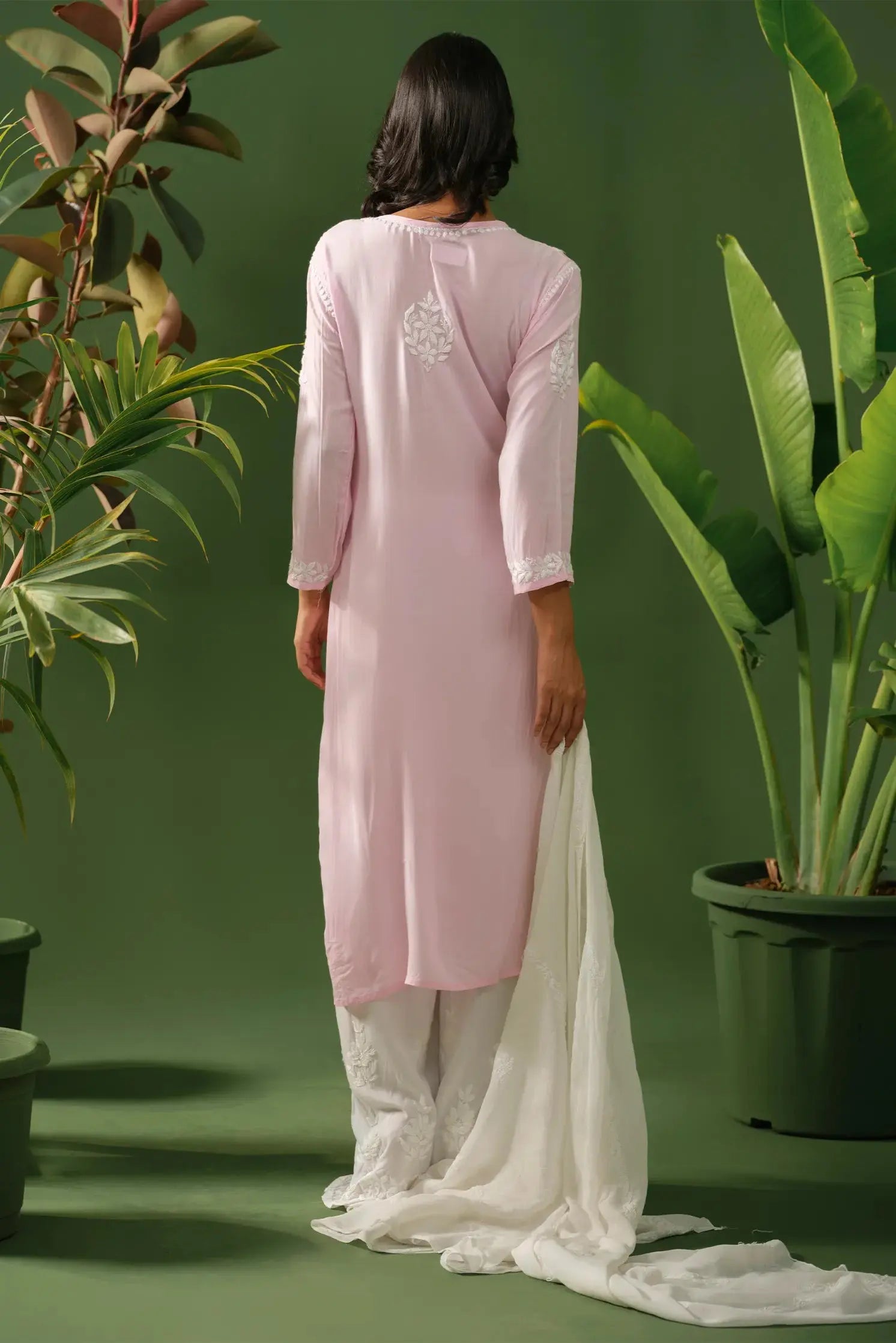 Modal Chikankari Kurta - The House of Indu