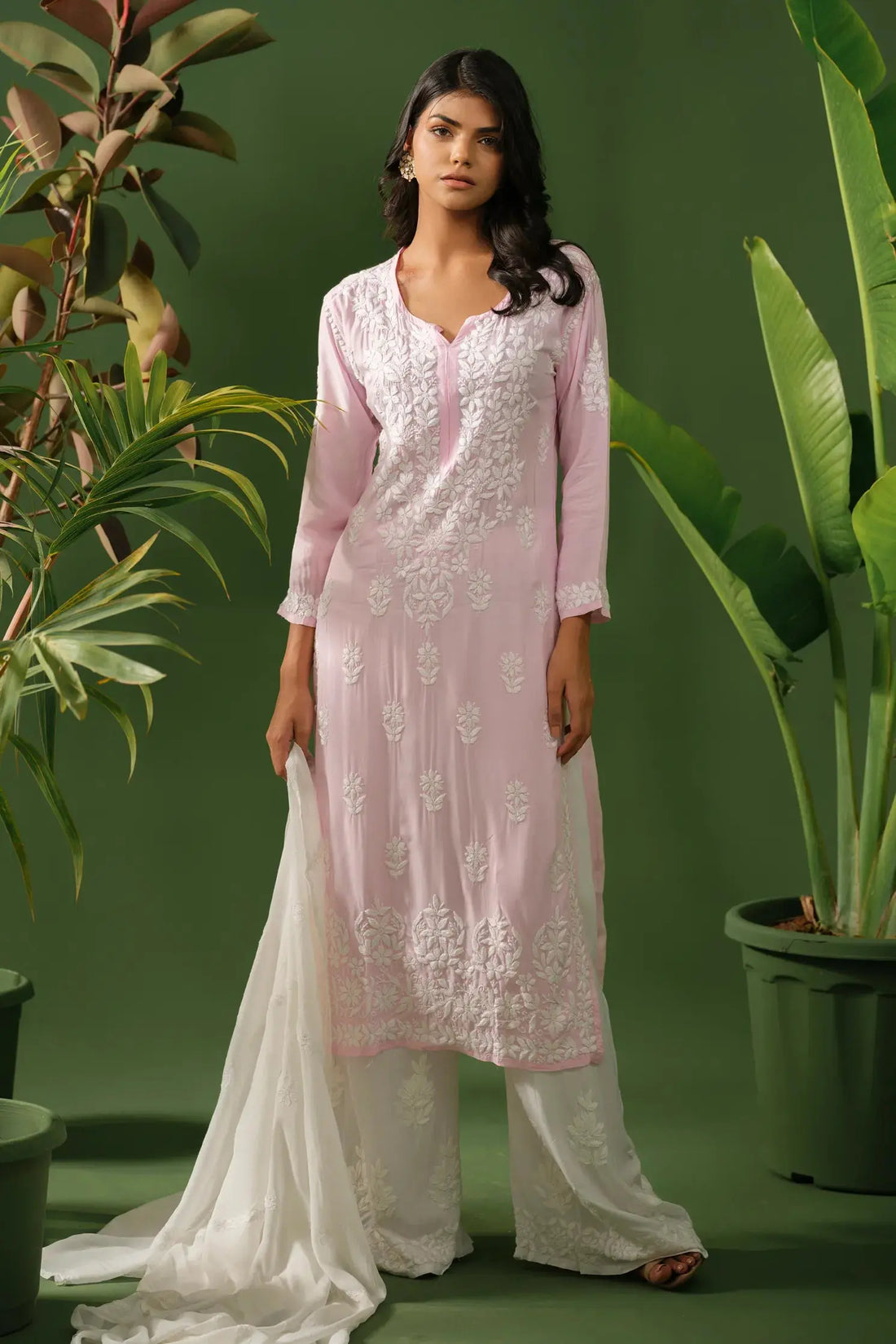 Modal Chikankari Kurta - The House of Indu