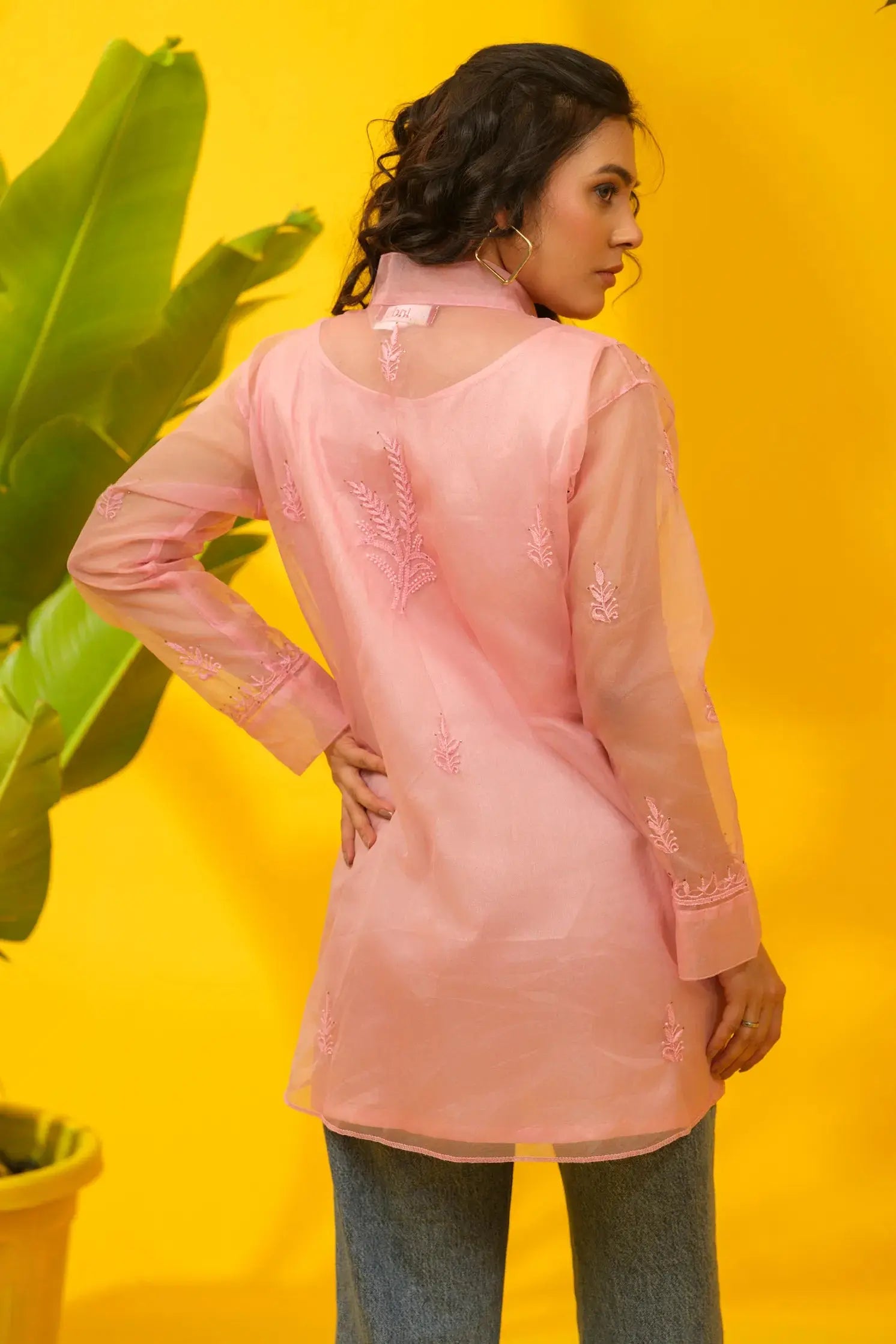 Organza Chikankari Shirt The House of Indu