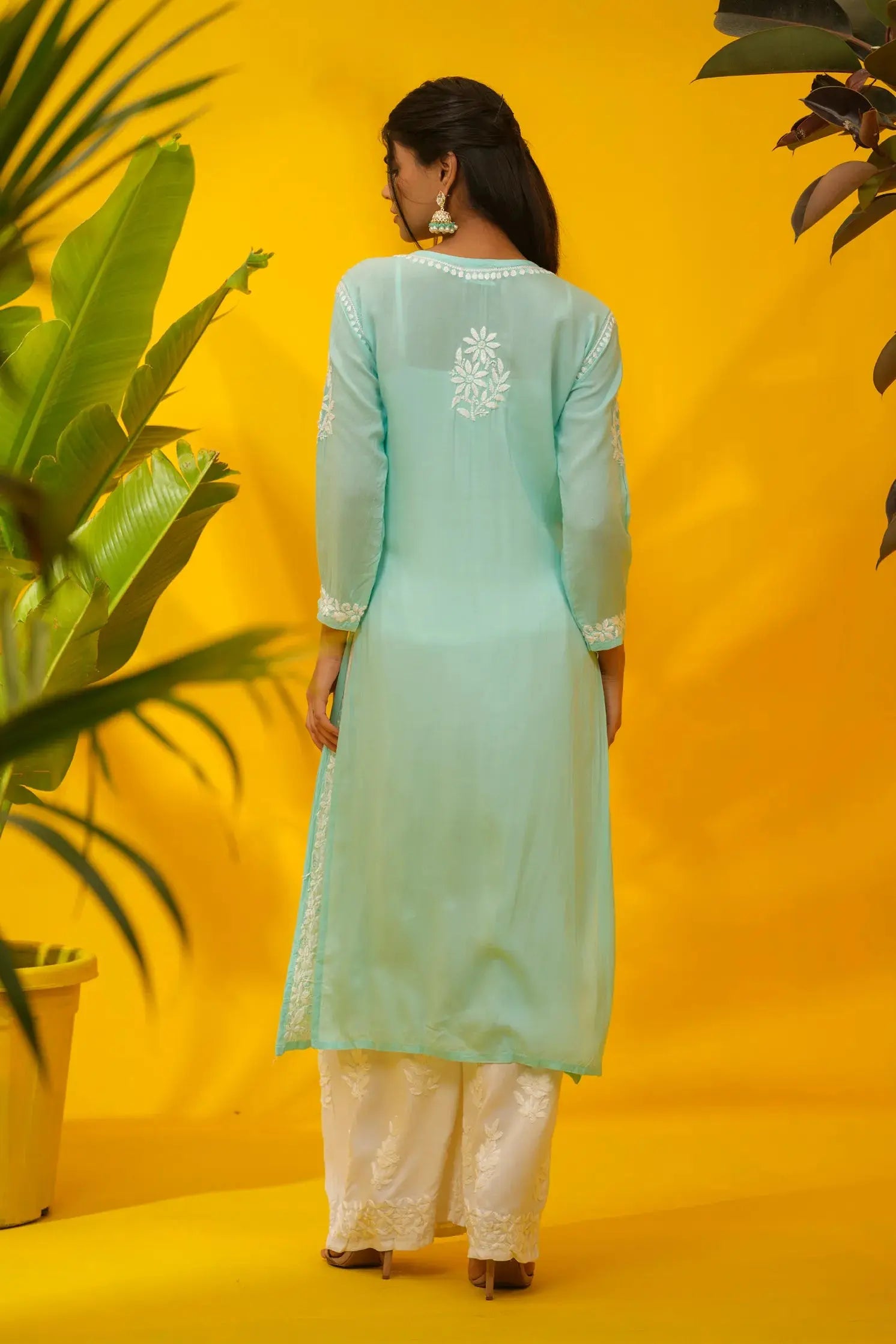 Modal Chikankari Kurta The House of Indu