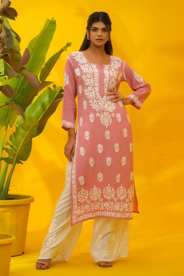 Modal Chikankari Kurta The House of Indu