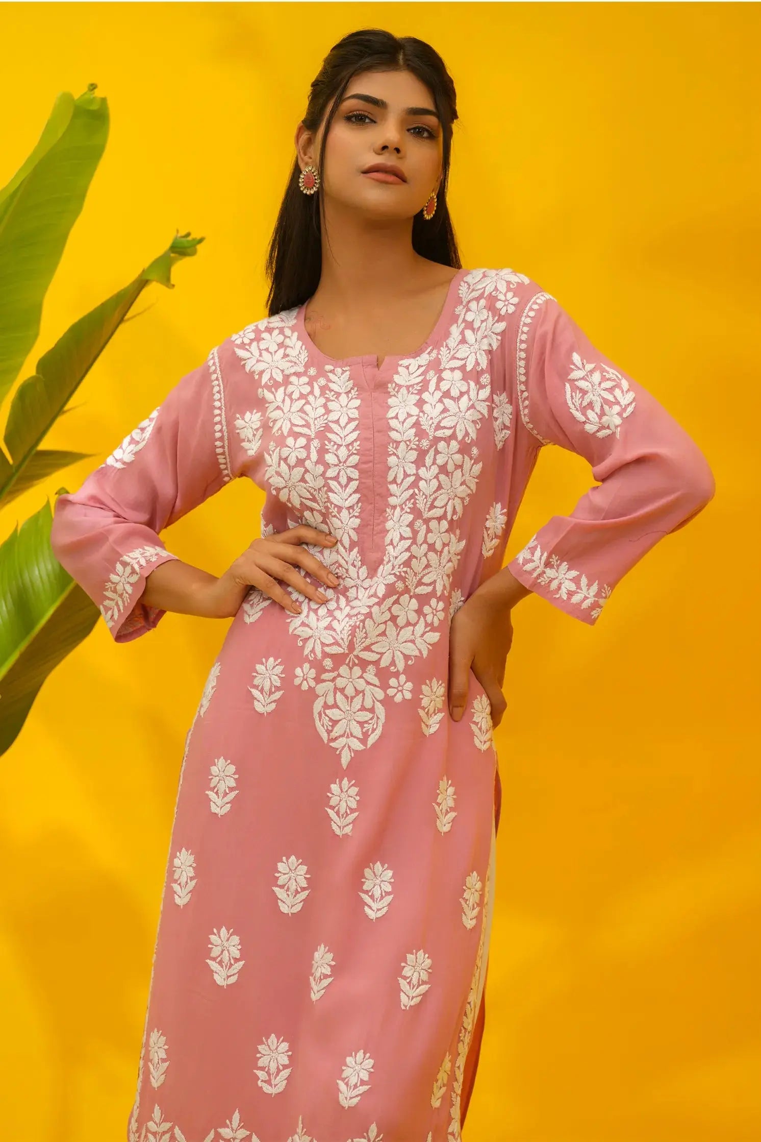 Modal Chikankari Kurta The House of Indu