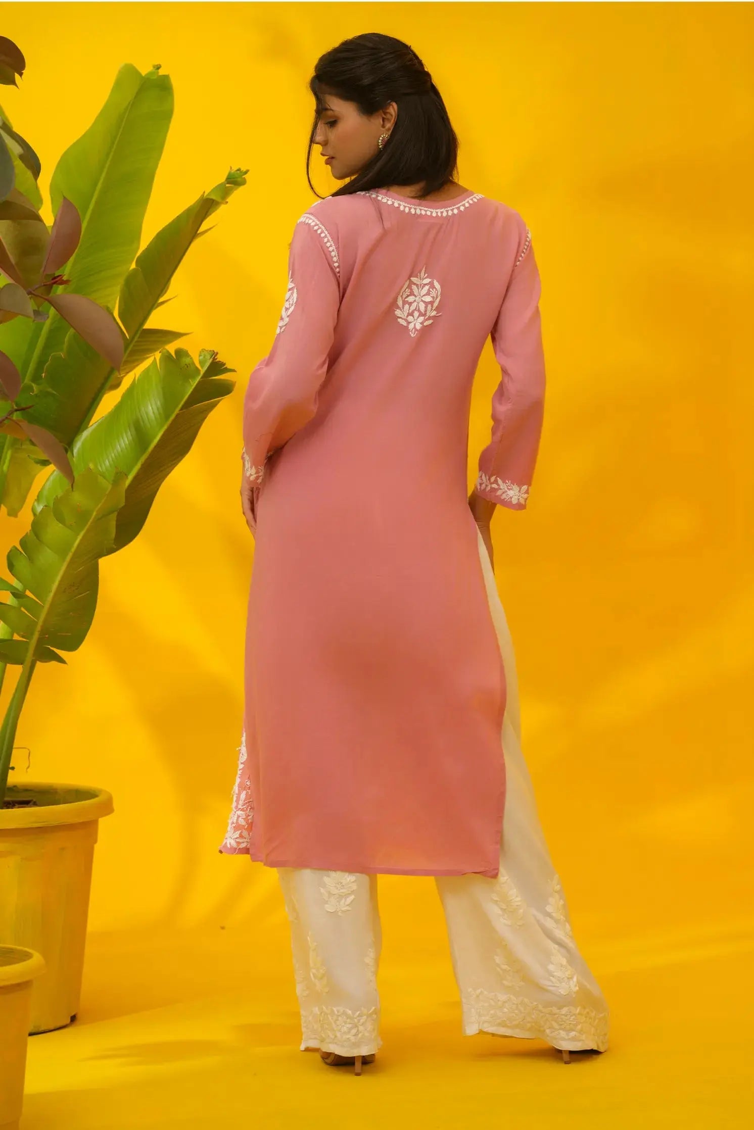 Modal Chikankari Kurta The House of Indu