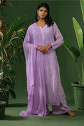 Viscose Chikankari Suit Set with Palazzo & Dupatta - The House of Indu