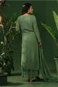 Viscose Chikankari Suit Set with Palazzo & Dupatta - The House of Indu